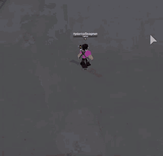 a person is riding a skateboard with a sword on their back .