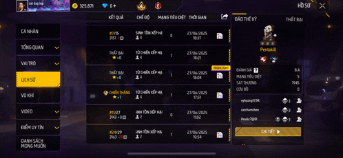 a screenshot of a game with pentakill in the upper left corner