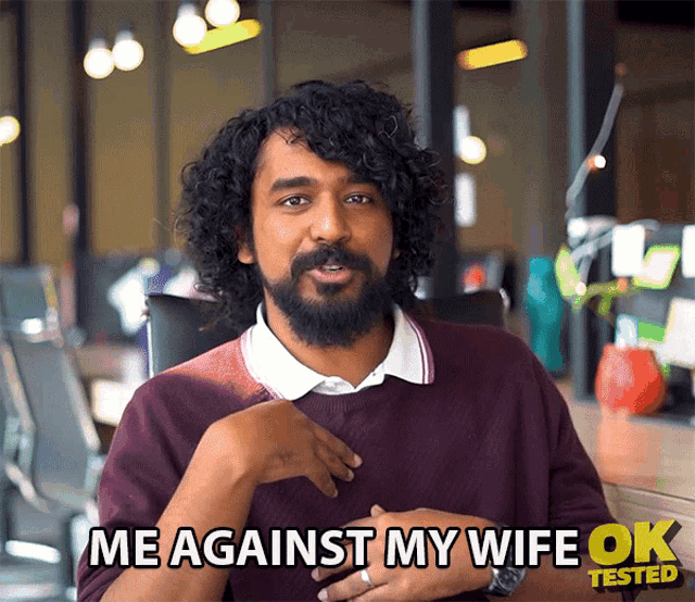 Me Against My Wife Me And My Wife GIF - Me Against My Wife Me And My Wife Smiling GIFs