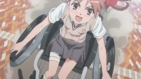 車椅子　爆走　走る　ダッシュ GIF - Running Japanese Anime GIFs