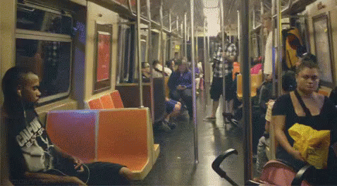 Subway Car GIF - Subway Subwaycar Peoplewatching GIFs