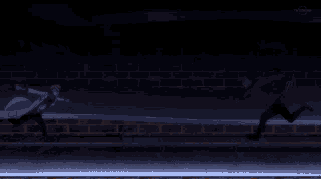 a few lines of light are coming out of a person 's body