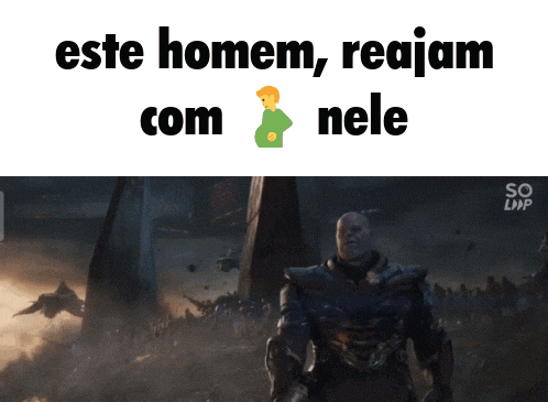 a picture of a man with the words este homem reajam com nele