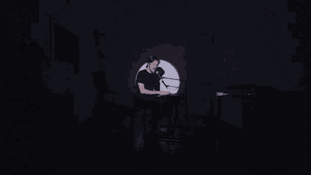 a man playing a keyboard with the words [ playing recorded laughter ] on the bottom