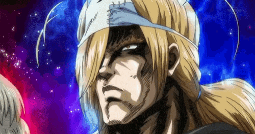 a close up of a cartoon character with a bandage on his head