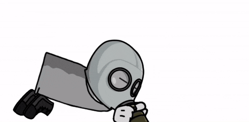 a cartoon of a soldier wearing a helmet and goggles