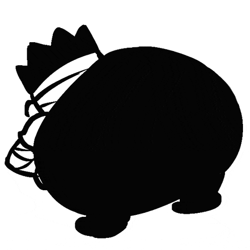 a black and white drawing of a bear with a crown on his head