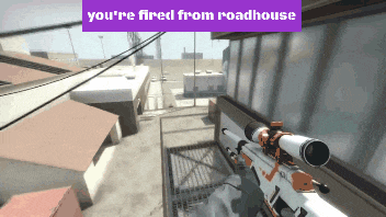a screenshot of a video game with the words you 're fired from roadhouse at the top