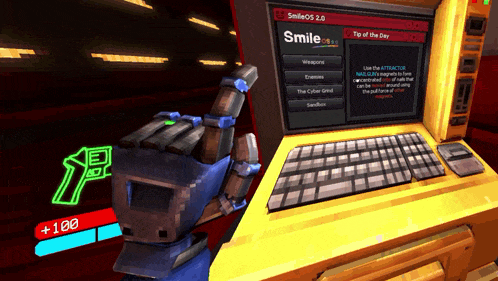 a computer screen displays a tip of the day