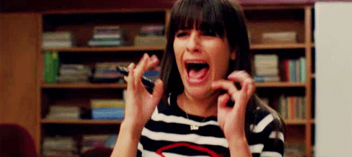 Cannot Contain GIF - Glee Lea Michelle Screaming GIFs