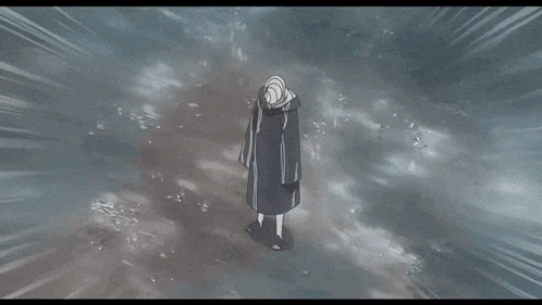 a person with a white mask on their head