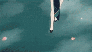 a person is playing a guitar in a video game while standing in the water .
