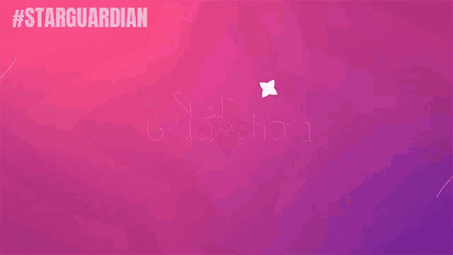 a pink and purple background with the words star guardian written on it
