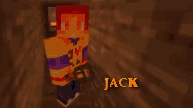 a cartoon character with the name jack written on it