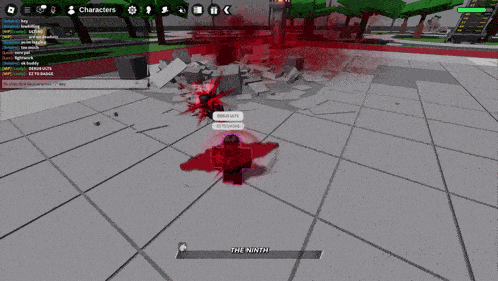 a screenshot of a video game with the words the ninth at the bottom
