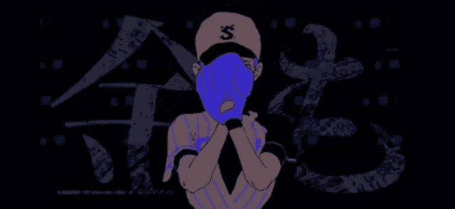 a cartoon of a man wearing a hat with the letter s on it and a tie .