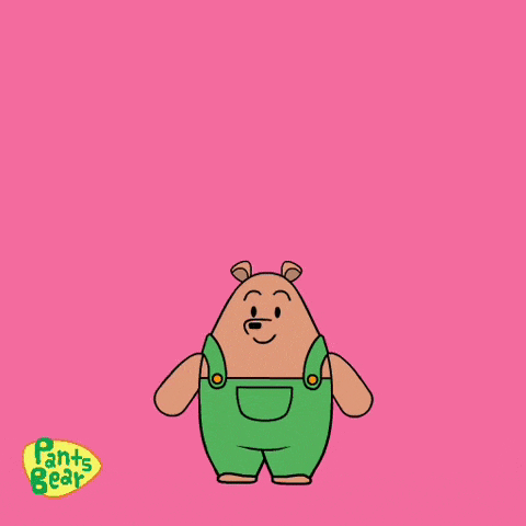 a cartoon of a bear says " i really really really love you "