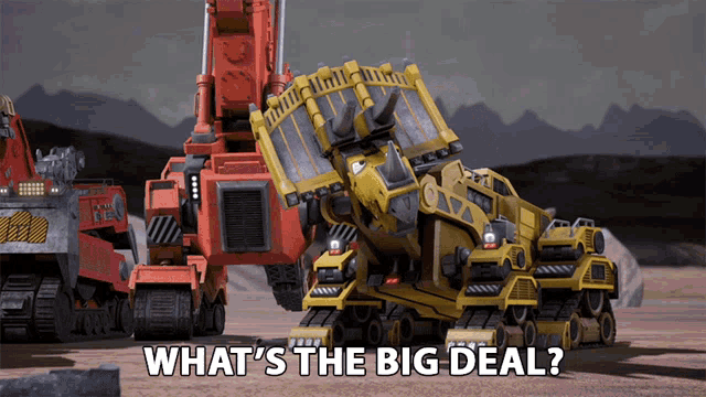 a picture of a toy truck with the words what 's the big deal
