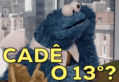 Cookie Monster / Esperando O Décimo Terceiro / Contagem Regressiva / 13° GIF - Cookie Monster Waiting Paycheck GIFs
