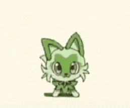a drawing of a green frog with a leaf on its back .