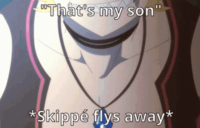 a close up of a person 's neck with the words " that 's my son " on it