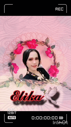 a picture of a woman with the name elika written on it