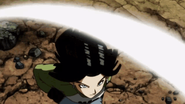 a cartoon character with the letters nin on her hair