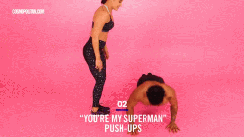 Push Ups GIF - Youre My Superman Push Up Push Ups Work Out GIFs