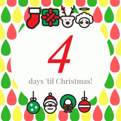 Christmas Countdown 4days Til Christmas GIF - Christmas Countdown 4days Til Christmas 4days To Christmas GIFs