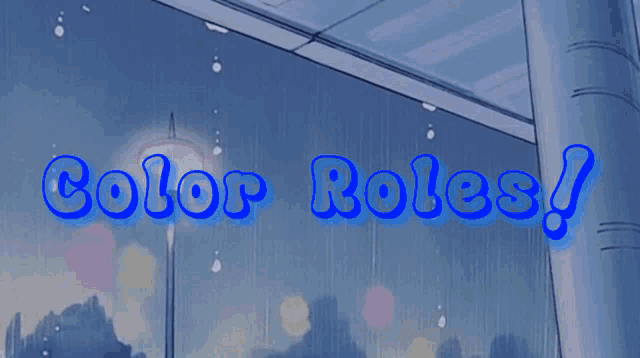 a sign that says color roles on it in blue