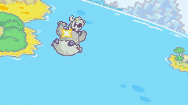 a pixel art map of a city with a circle in the middle