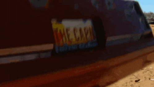 a close up of a car with a license plate that says the capri