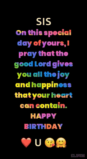 on this special day of yours i pray that the good lord gives you all the joy and happiness that your heart can contain . happy birthday u
