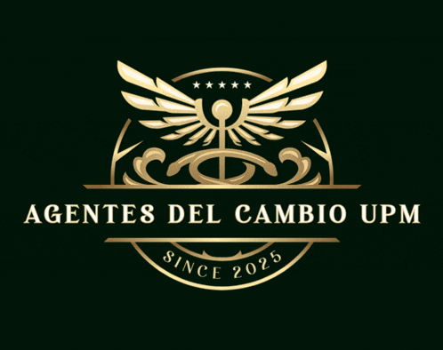 a logo for agentes del cambio upm is shown