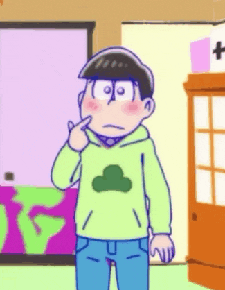 a cartoon character in a green hoodie is standing in a living room .