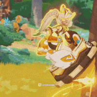 a cartoon character with wings is flying through the air in a video game