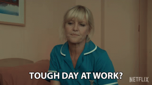 Though Day At Work Are You Okay GIF - Though Day At Work Are You Okay Long Day GIFs
