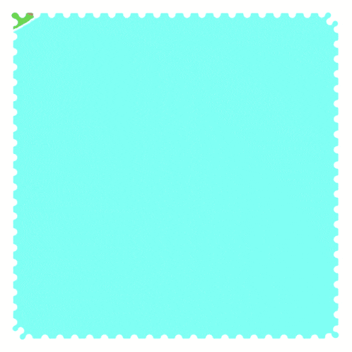 a postage stamp with arabic writing and flowers on a blue background