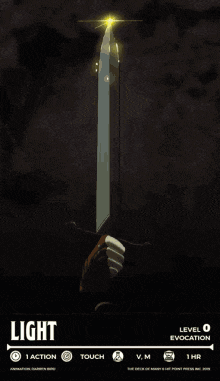 a poster that says light level 0 evocation