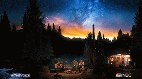 Sitting Around The Campfire The Voice GIF - Sitting Around The Campfire The Voice Chilling GIFs