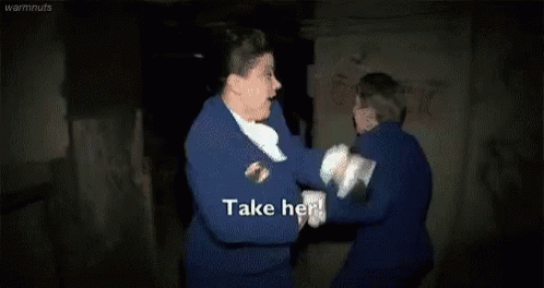 Haunted House Take Her! GIF - Haunted House Scared GIFs