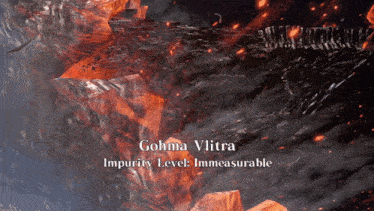 a video game screen says gohma vlitra impurity level is immeasurable