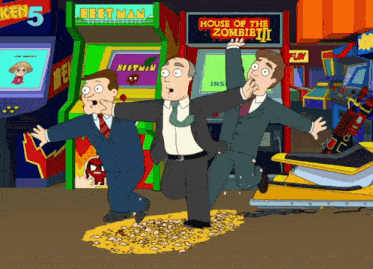 a cartoon of a man playing house of the zombie iii