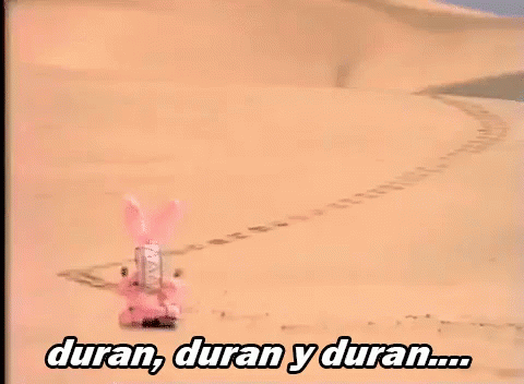 Dura, Duran Y Duran Las Pilas Duracel GIF - Conejito Duracel Desierto GIFs