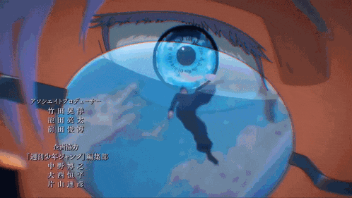 a close up of a person 's face with blue eyes and glasses