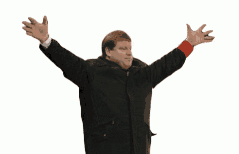 a picture of a man with his arms outstretched has the name andy on the bottom right corner