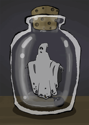Fantome Ghost GIF - Fantome Ghost Fantome Dans Un Bocal GIFs