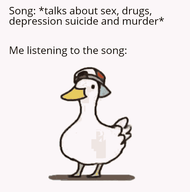 a cartoon of a duck wearing a face mask and a hat
