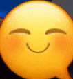 a yellow smiley face with its eyes closed and a smile on it .