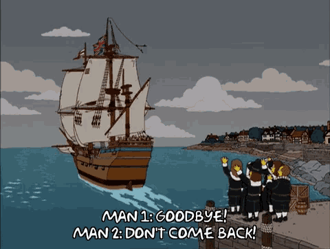 a cartoon of a ship with the words man 1 goodbye man 2 do n't come back